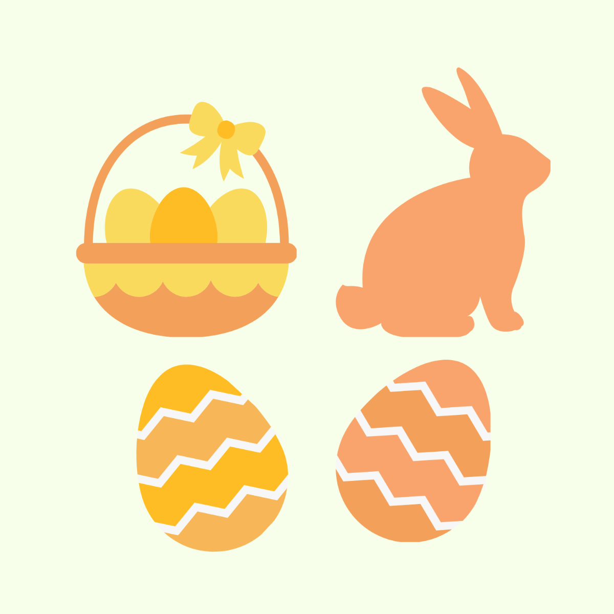 Easter Symbol Vector Template