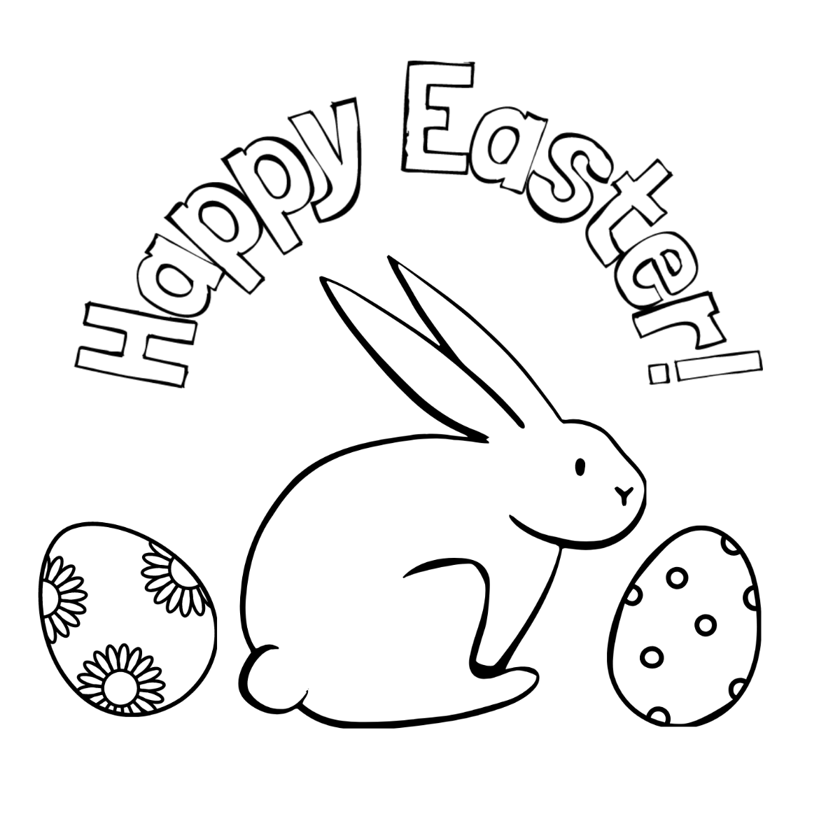 Free Easter Sketch Vector Template