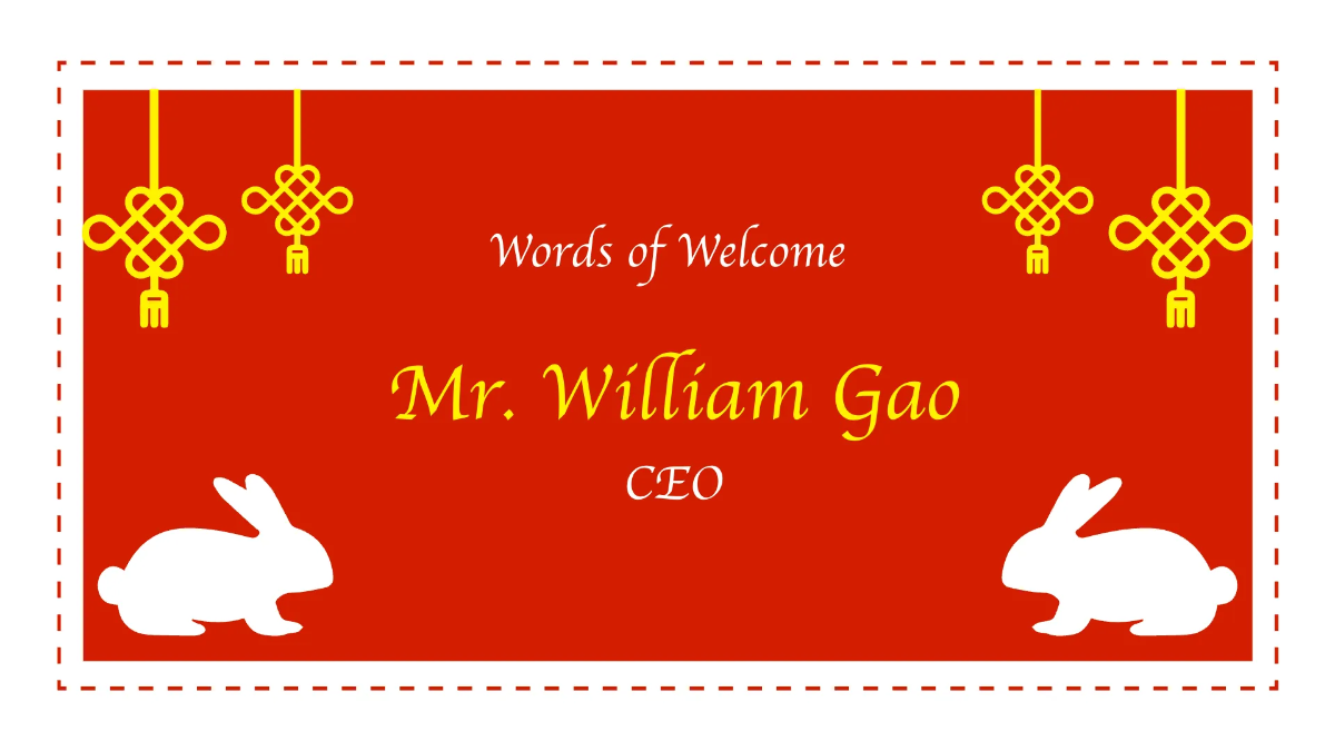 Free Simple Chinese New Year Presentation Template to Edit Online