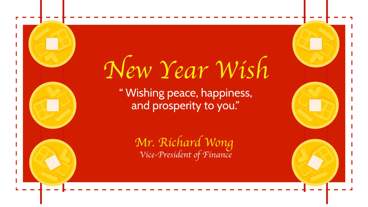 Free Simple Chinese New Year Presentation Template to Edit Online