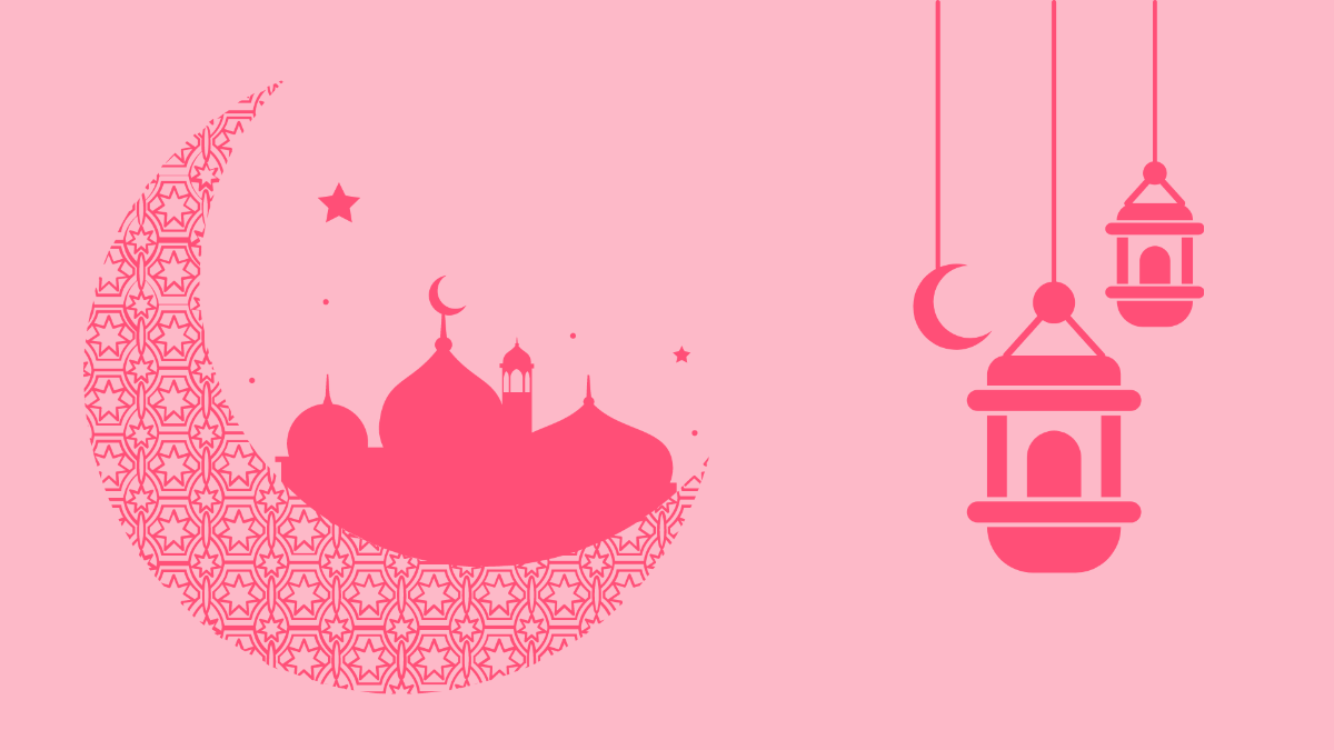Ramadan Pink Background Template