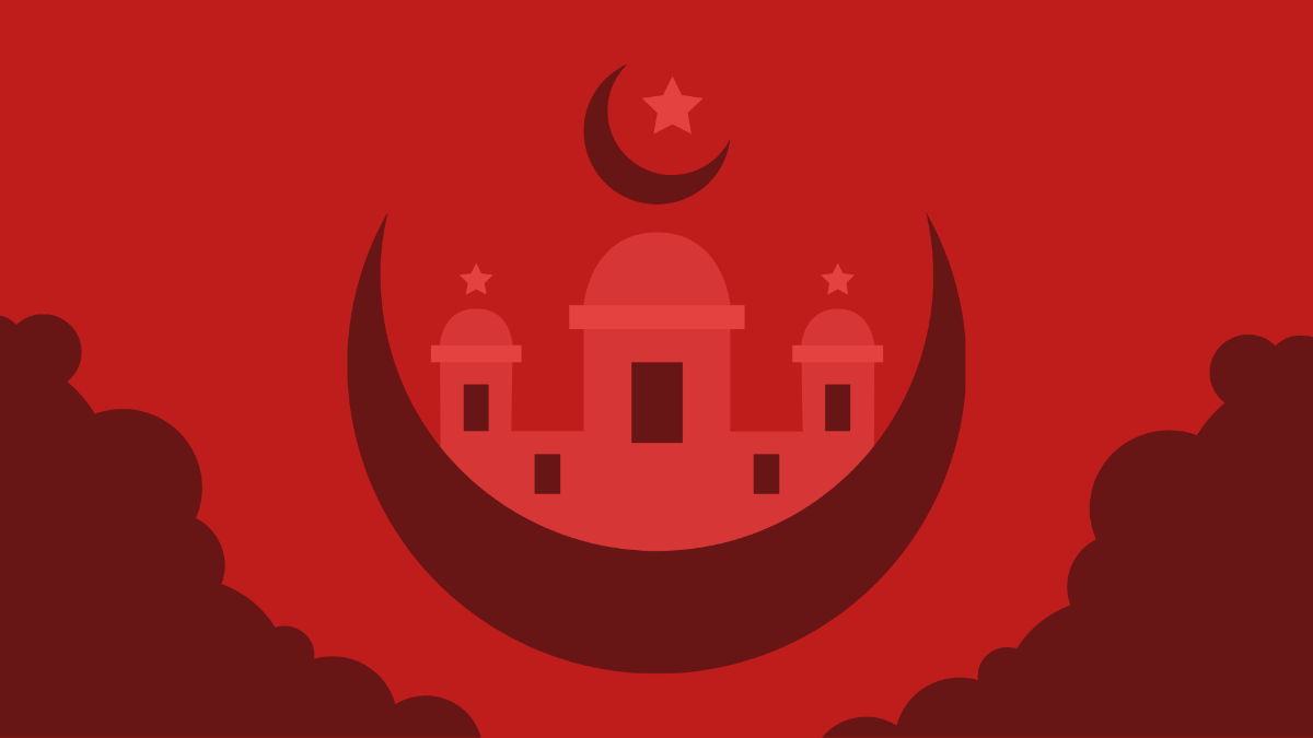 Ramadan Red Background Template