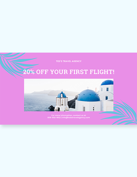 Free Minimal Travel Facebook Post Template to Edit Online