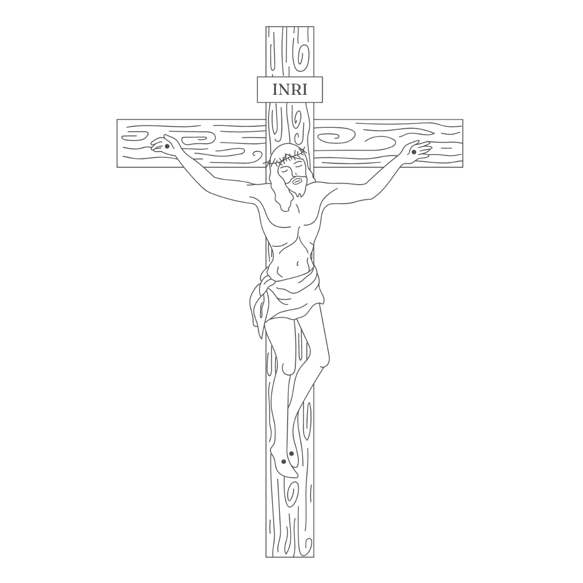 Good Friday Drawing Vector Template