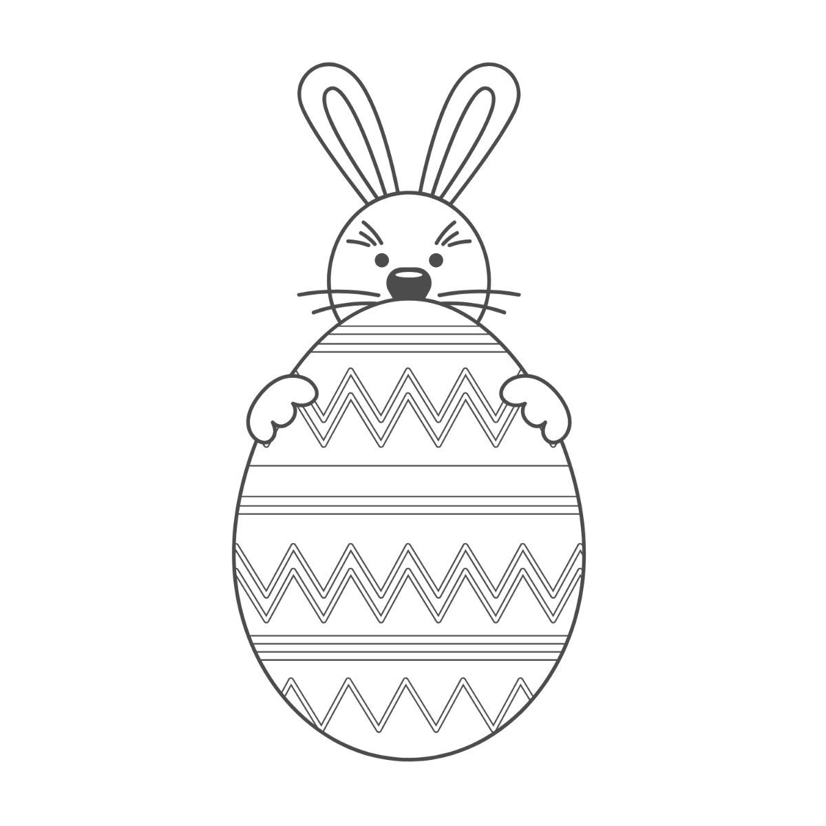 Easter Drawing Vector Template