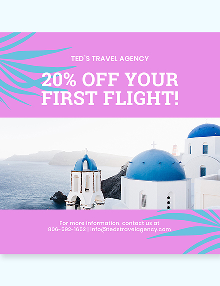 Free Minimal Travel Instagram Post Template to Edit Online