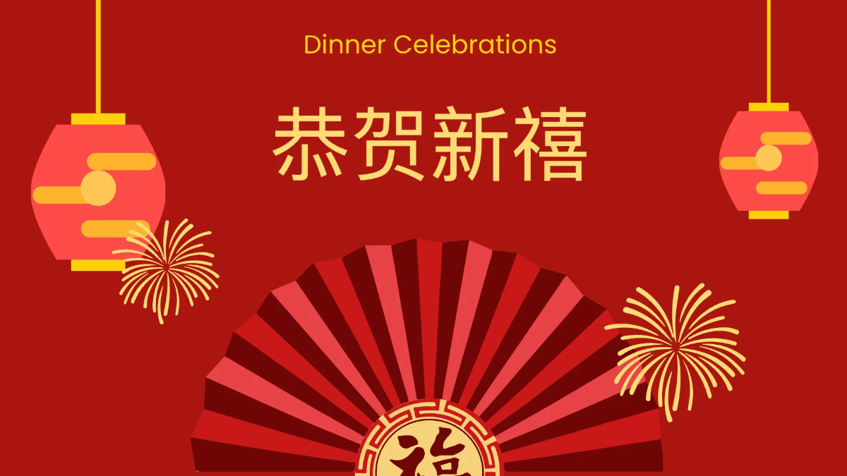 Free Chinese New Year Design Presentation Template to Edit Online