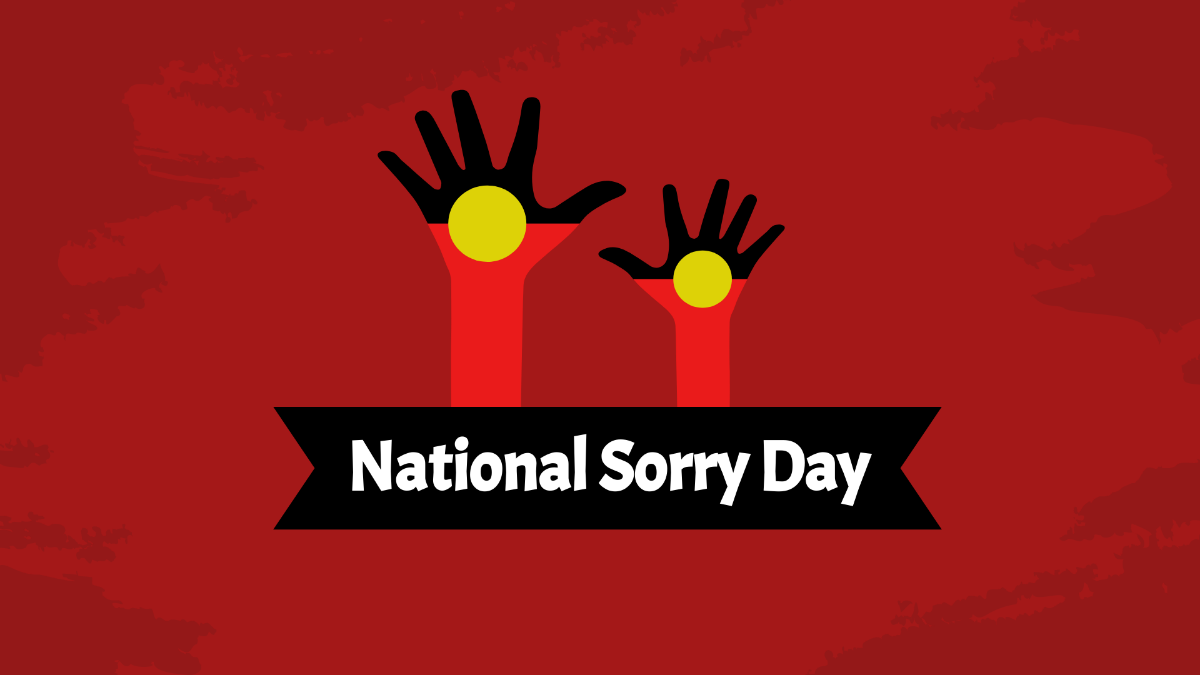 National Sorry Day Background Template