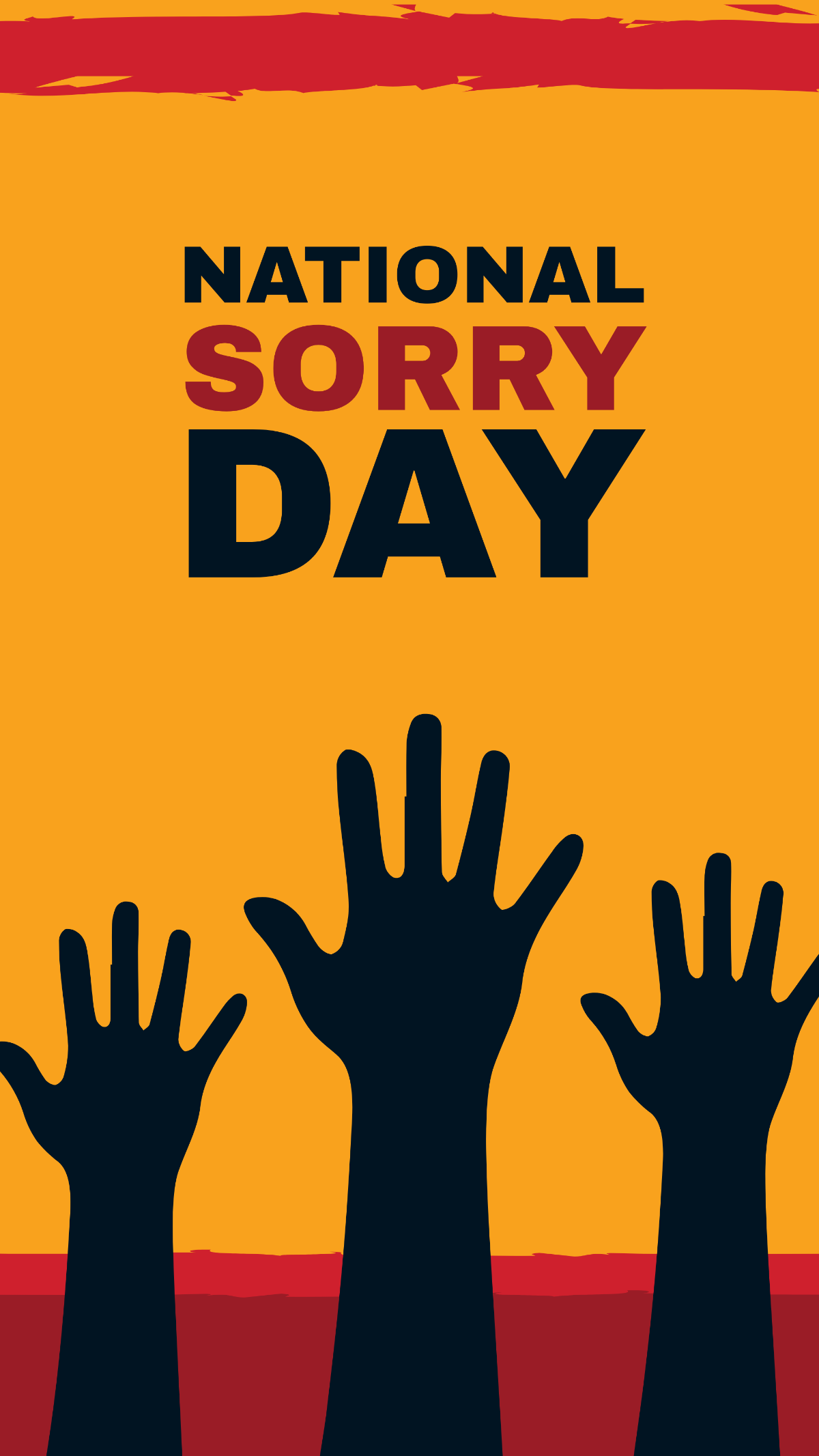 National Sorry Day iPhone Background Template