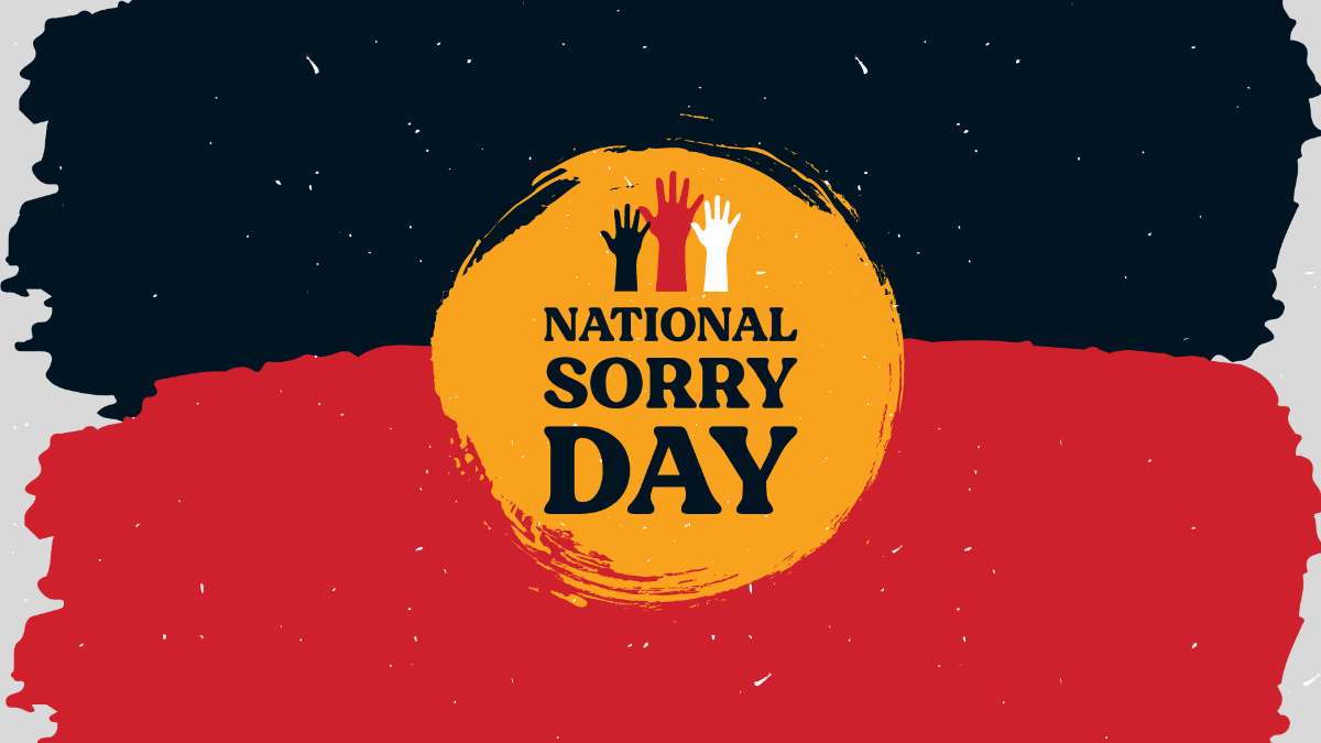 National Sorry Day Wallpaper Background Template