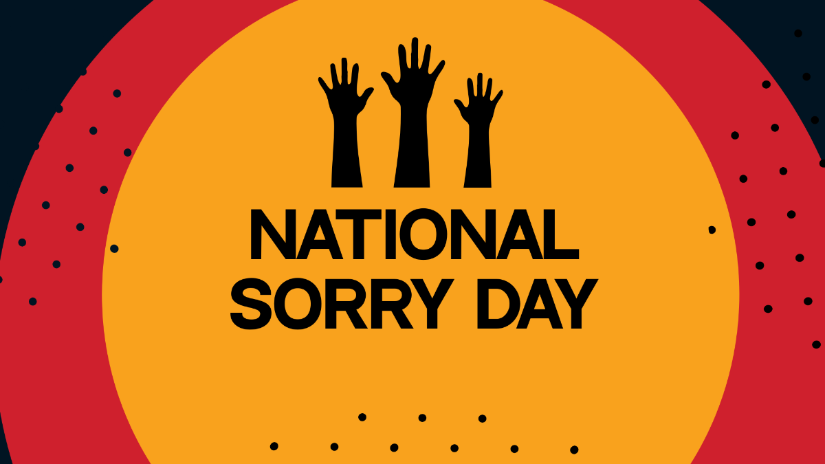 National Sorry Day Banner Background Template