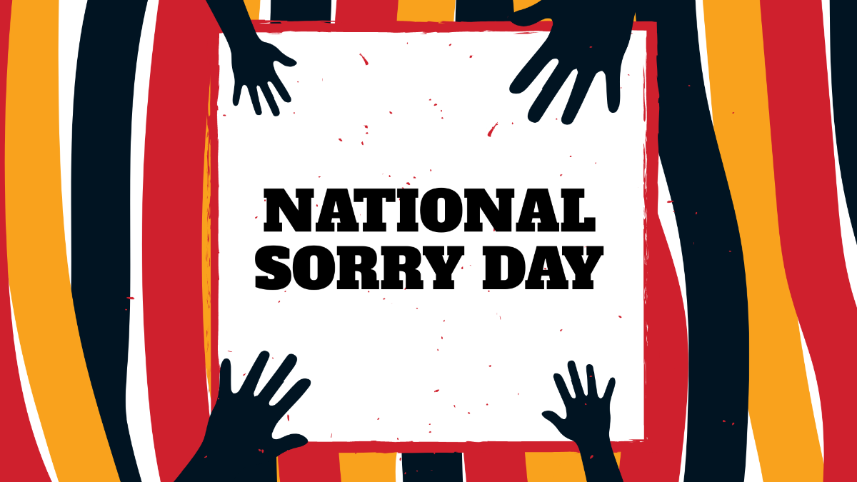 National Sorry Day Design Background Template