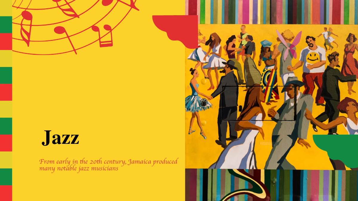 Free Jamaican Music Festival Presentation Template to Edit Online