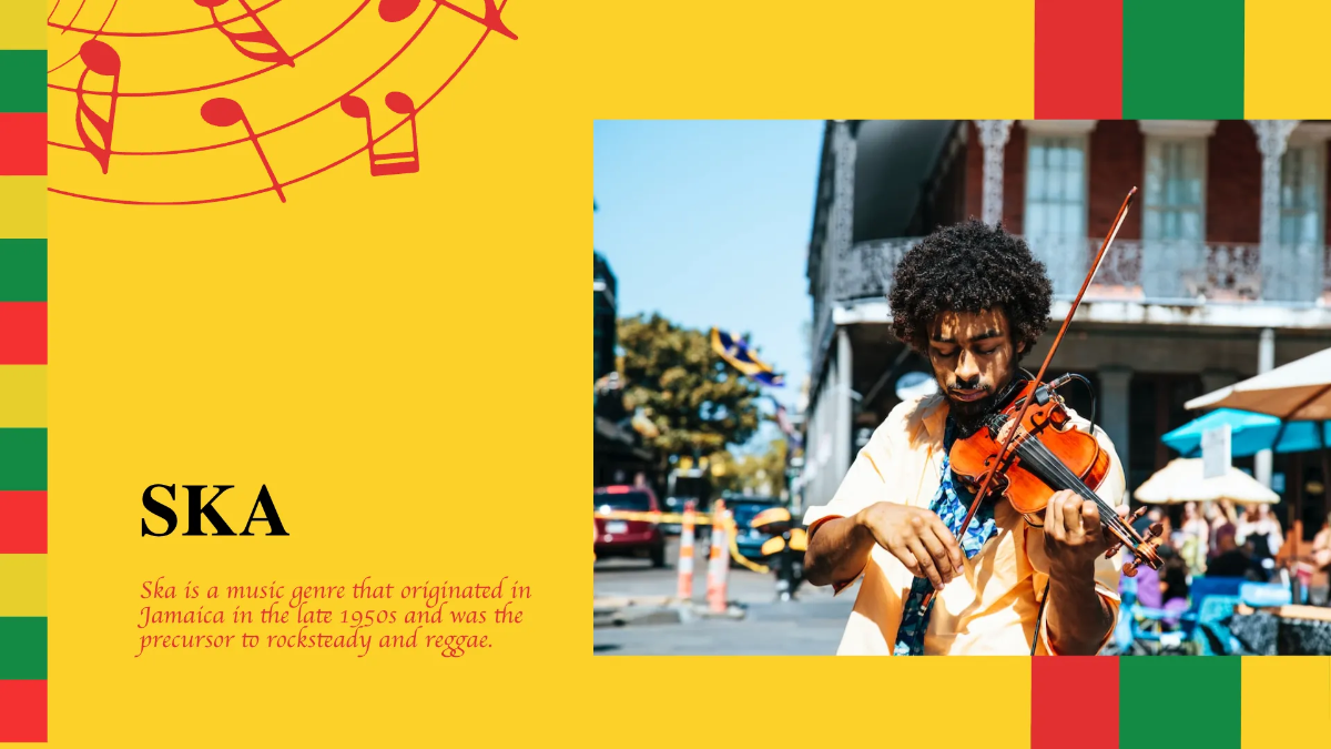 Free Jamaican Music Festival Presentation Template to Edit Online