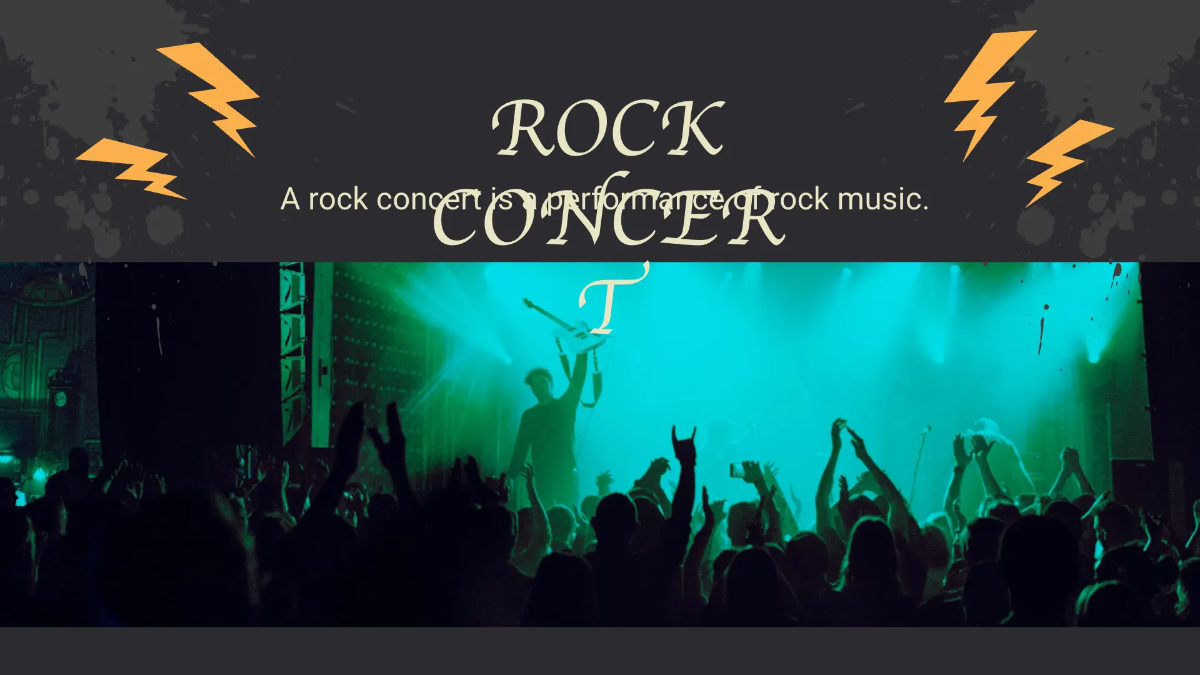 Free Rock Concert Mk Plan Presentation Template to Edit Online
