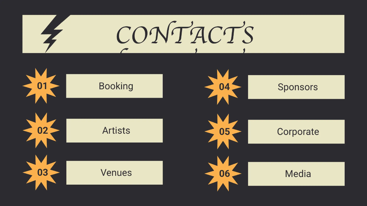 Free Rock Concert Mk Plan Presentation Template to Edit Online