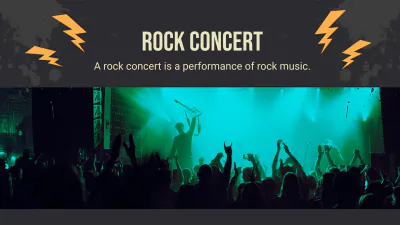 Free Rock Concert Mk Plan Presentation Template to Edit Online