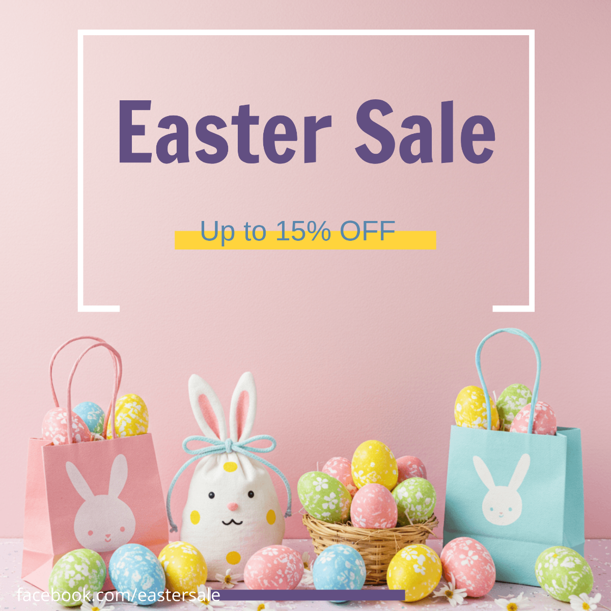 Free Easter Facebook Ad Banner Template to Edit Online