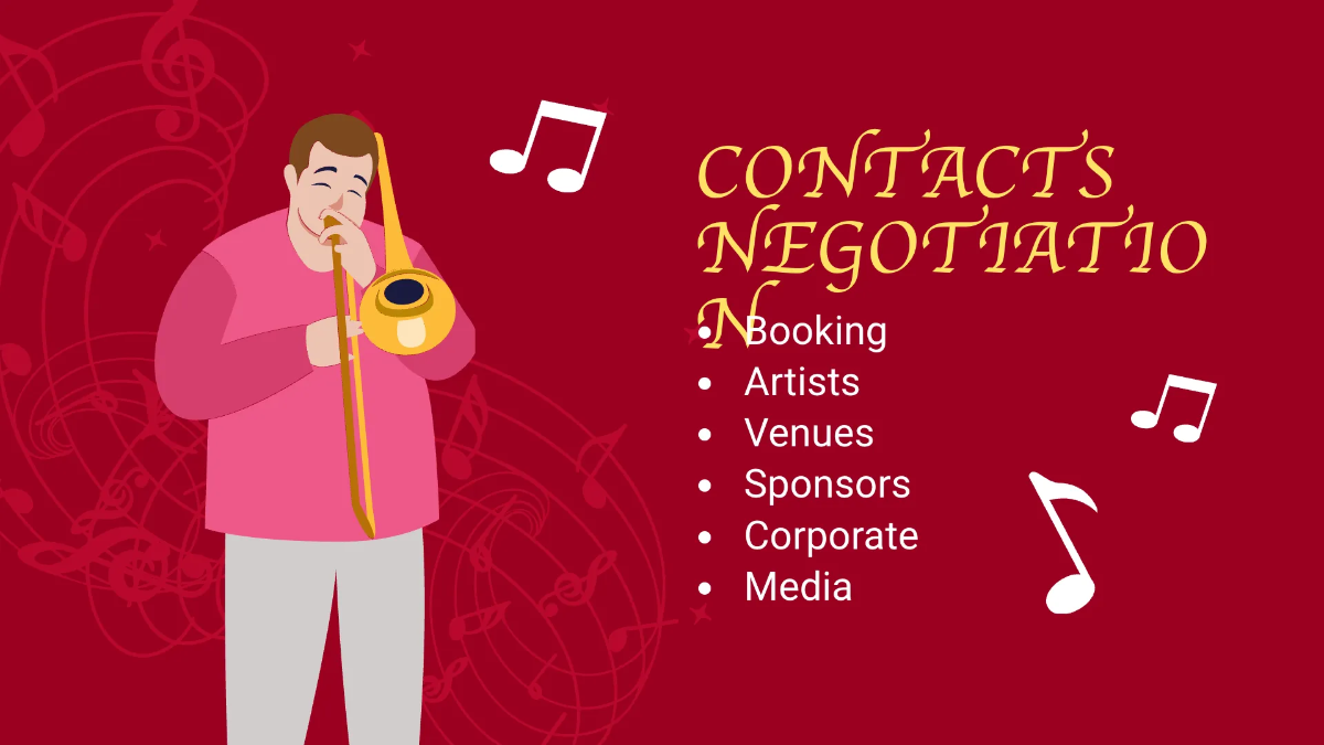 Free Jazz Concert Mk Plan Presentation Template to Edit Online