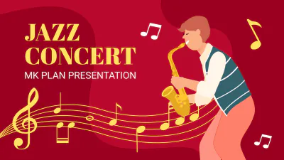 Free Jazz Concert Mk Plan Presentation Template to Edit Online