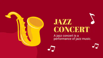 Free Jazz Concert Mk Plan Presentation Template to Edit Online