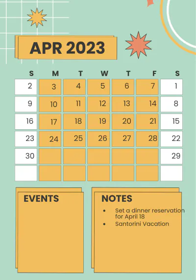 Free 2023 Monthly Planner Template to Edit Online