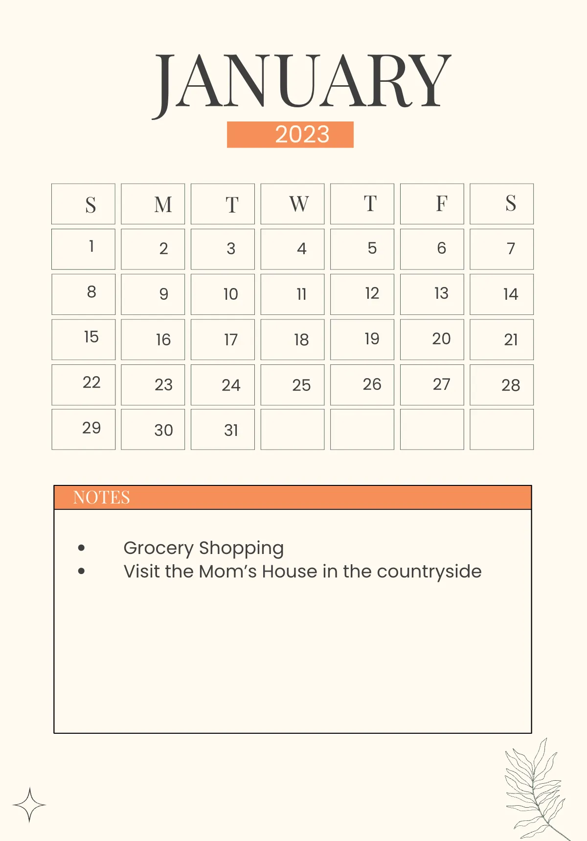 Free 2023 Year Planner Template to Edit Online