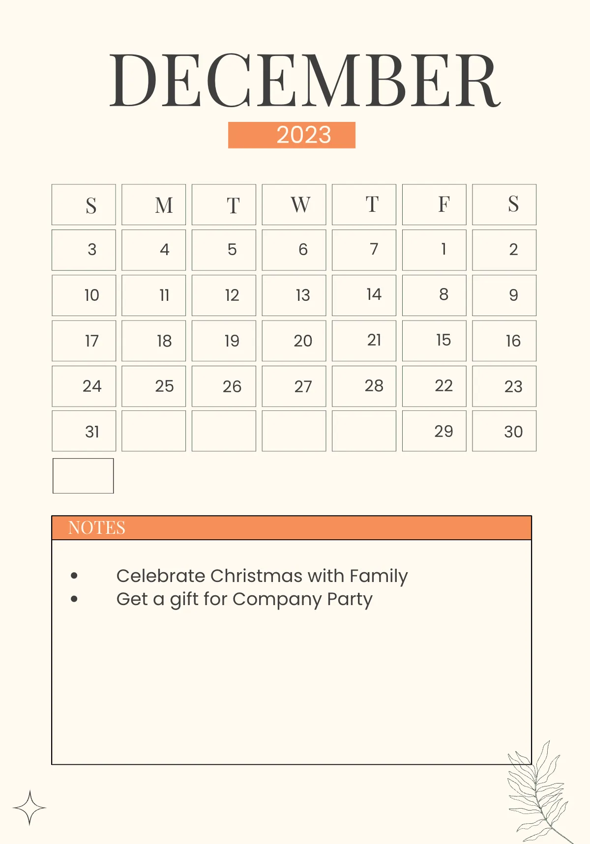 Free 2023 Year Planner Template to Edit Online