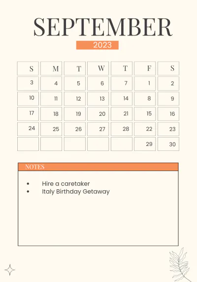 Free 2023 Year Planner Template to Edit Online