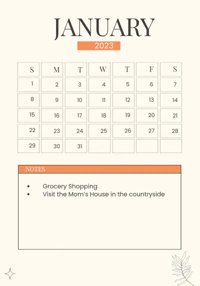 Free 2023 Year Planner Template to Edit Online