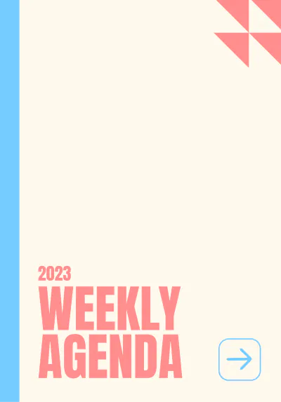 Free 2023 Weekly Agenda Planner Template to Edit Online