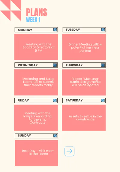 Free 2023 Weekly Agenda Planner Template to Edit Online