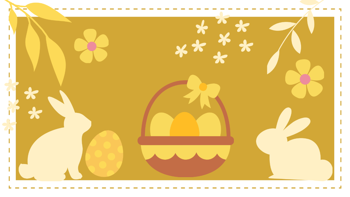 Free Easter Gold Background Template