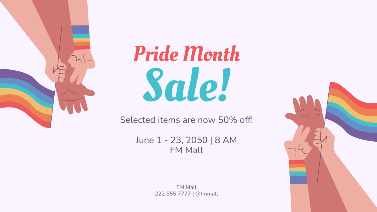 Pride Month Flyer Background Template