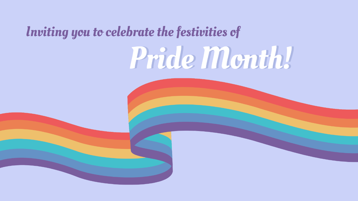 Pride Month Invitation Background Template