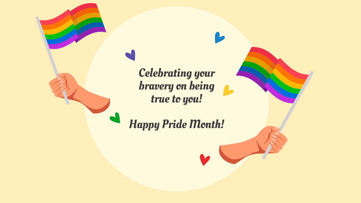 Pride Month Greeting Card Background Template