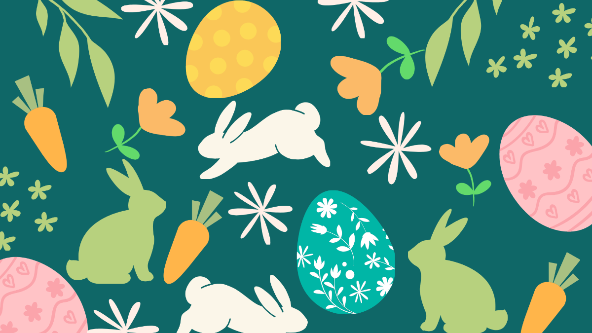 Easter Pattern Background Template