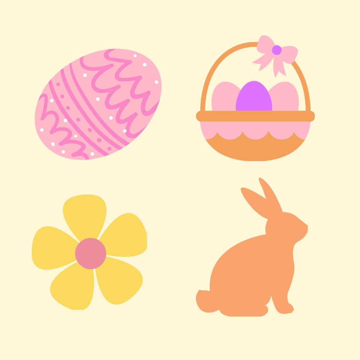 Easter Design Clipart Template