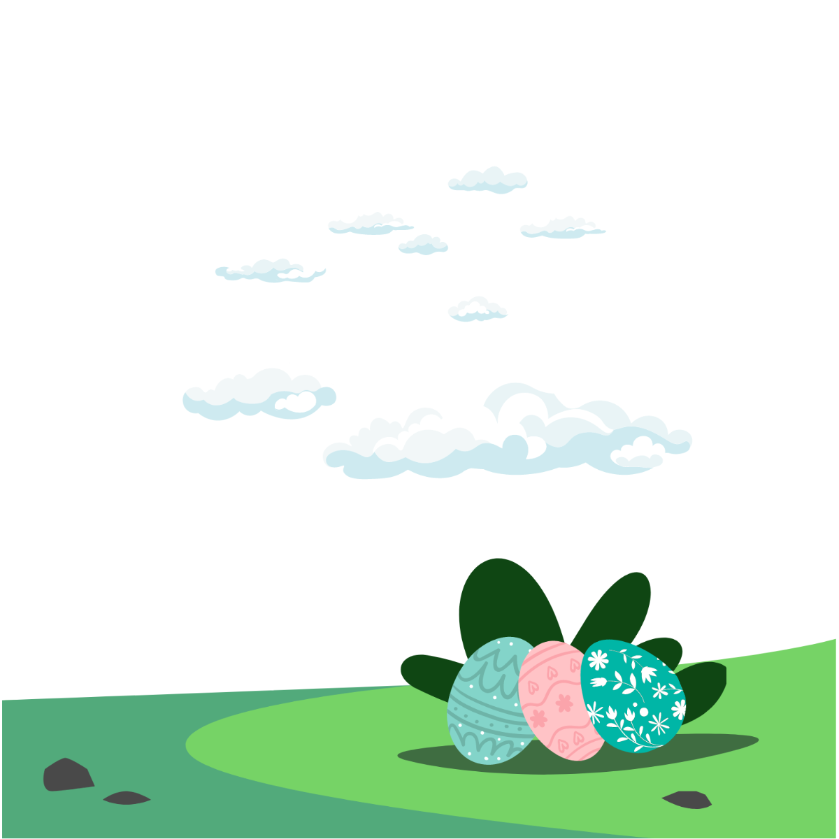 Transparent Easter Clipart Template