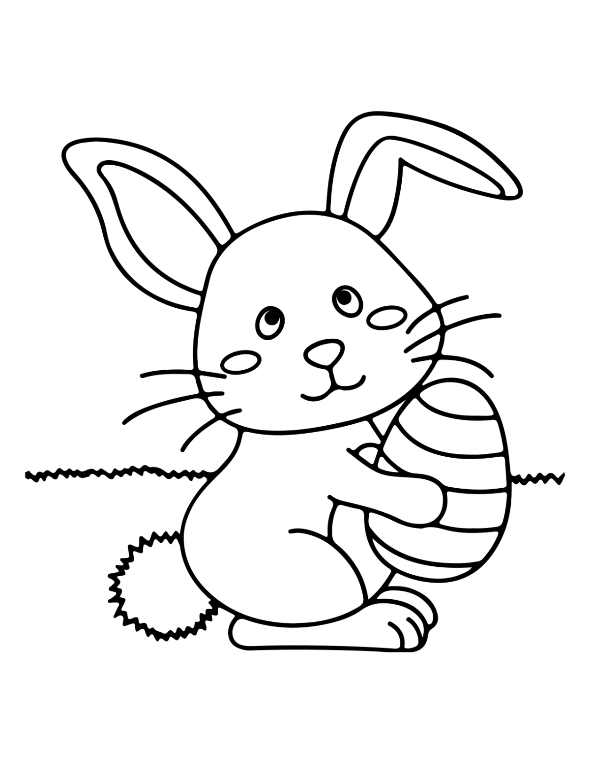 Kids Easter Drawing Template
