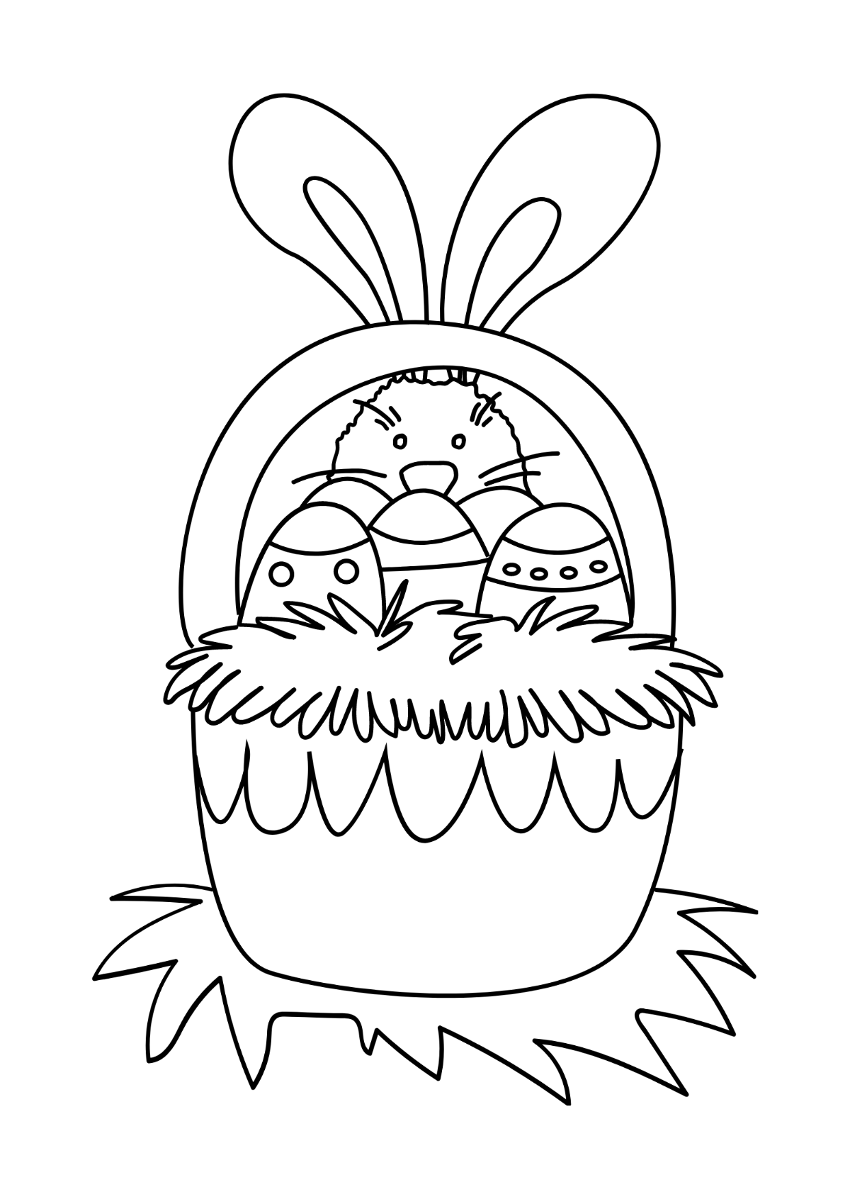 Beautiful Easter Drawing Template