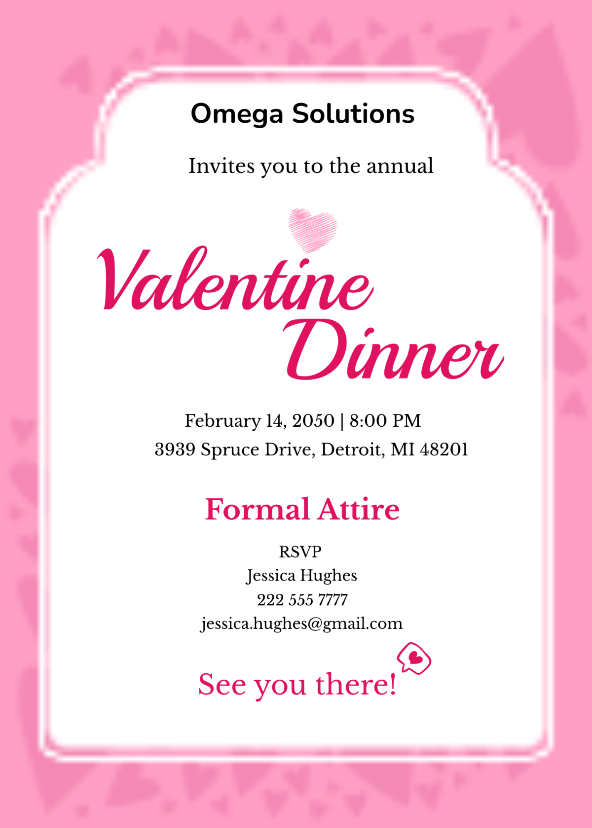 Valentine's Day Dinner Invitation
