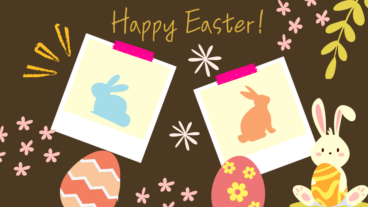 Easter Photo Background Template