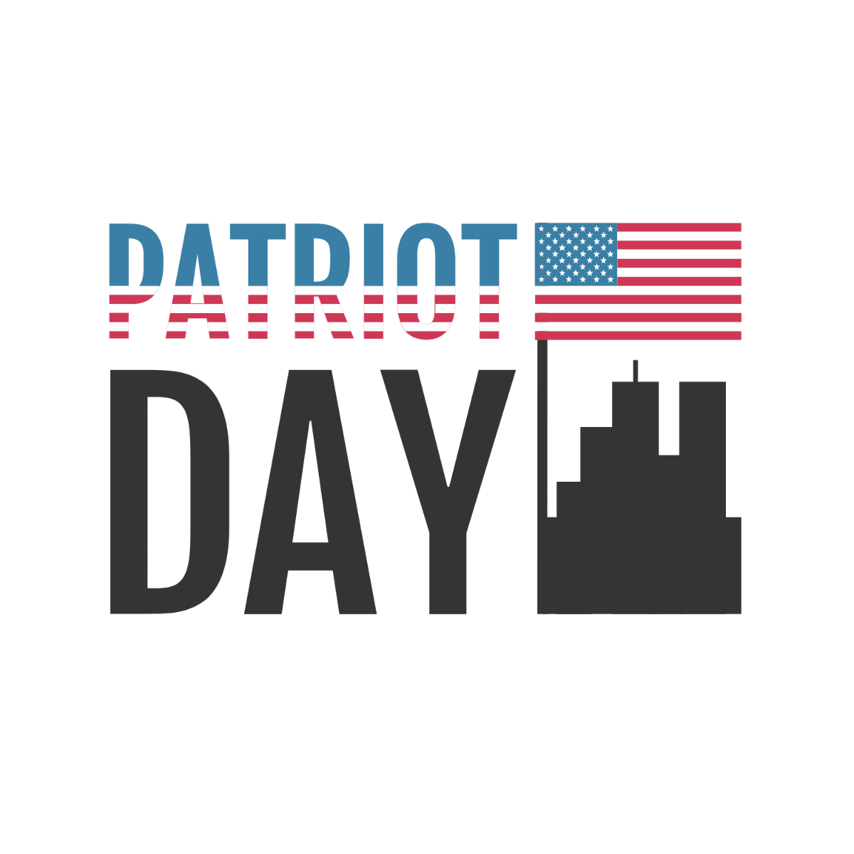 Patriots' Day Graphic Vector Template