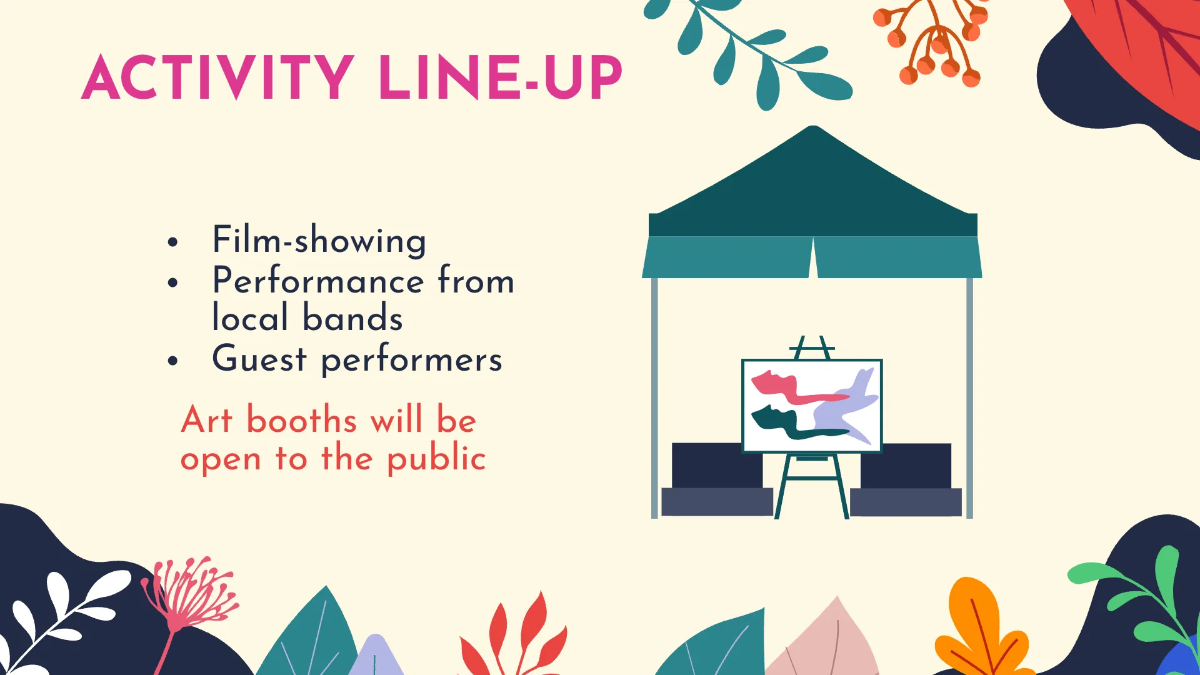 Free Music Festival Project Proposal Presentation Template to Edit Online