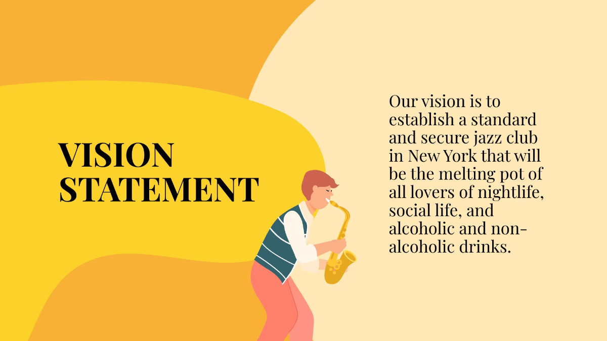 Free Jazz Club Business Plan Presentation Template to Edit Online