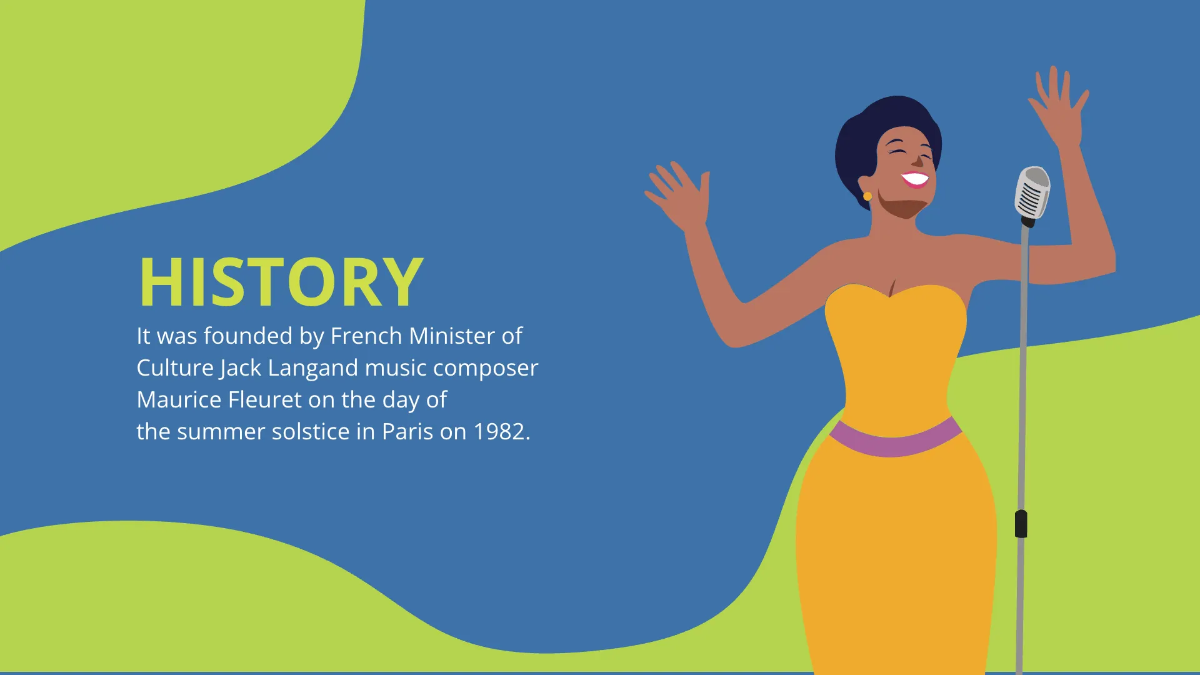 Free World Music Day Presentation Template to Edit Online