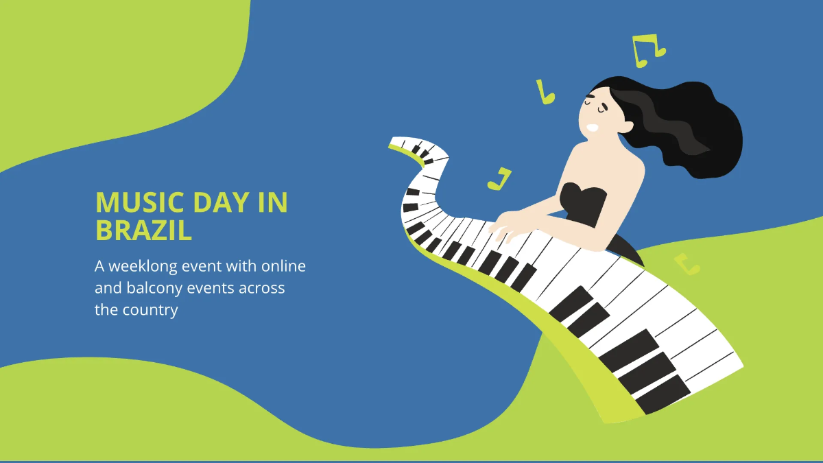 Free World Music Day Presentation Template to Edit Online