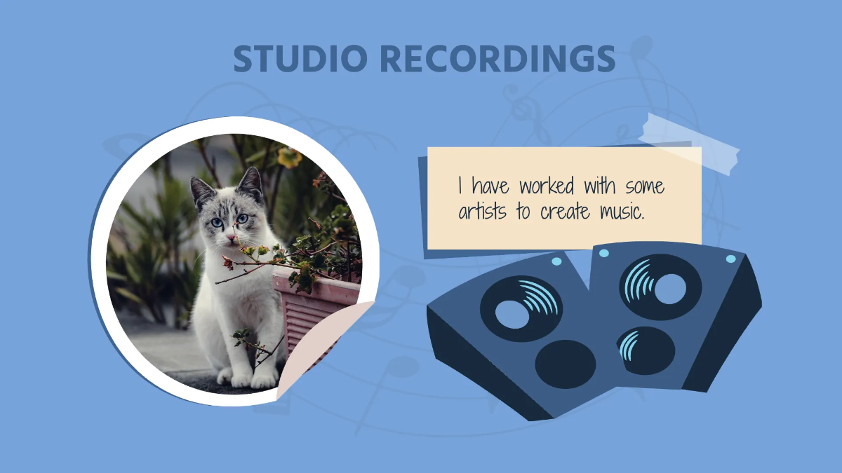 Free Singer-Songwriter Portfolio Presentation Template to Edit Online