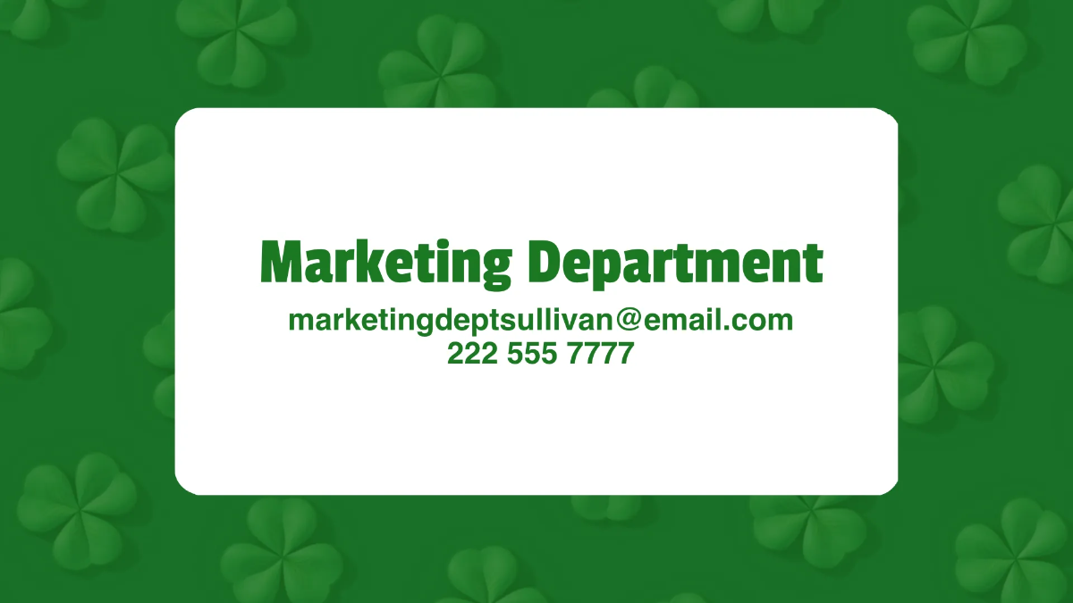 Free Professional St. Patrick's Day Presentation Template to Edit Online